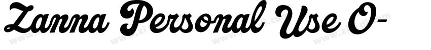 Zanna Personal Use O字体转换